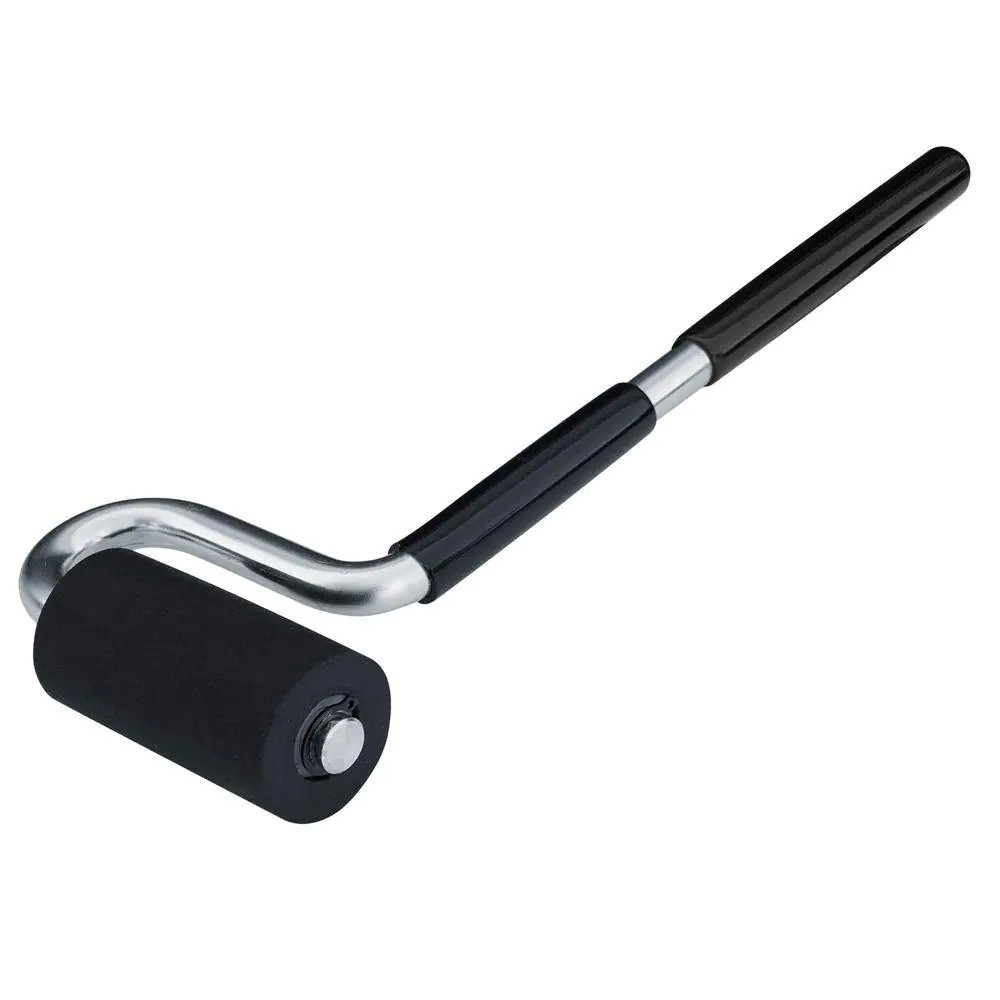 POWERTEC 1-1/2 In. X 3 In. Long Handle J-Roller with Rubber Roller