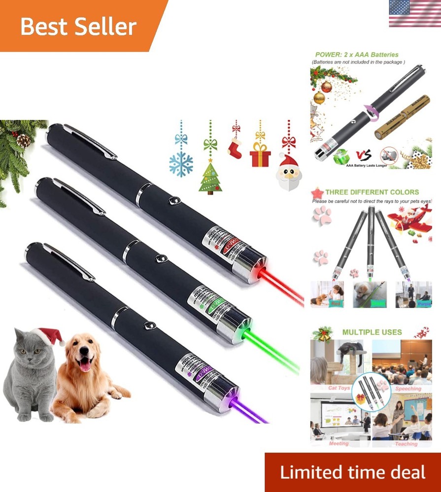 3 Pack Laser Pointer Set for Cats - Fun Indoor Training and Play Toys