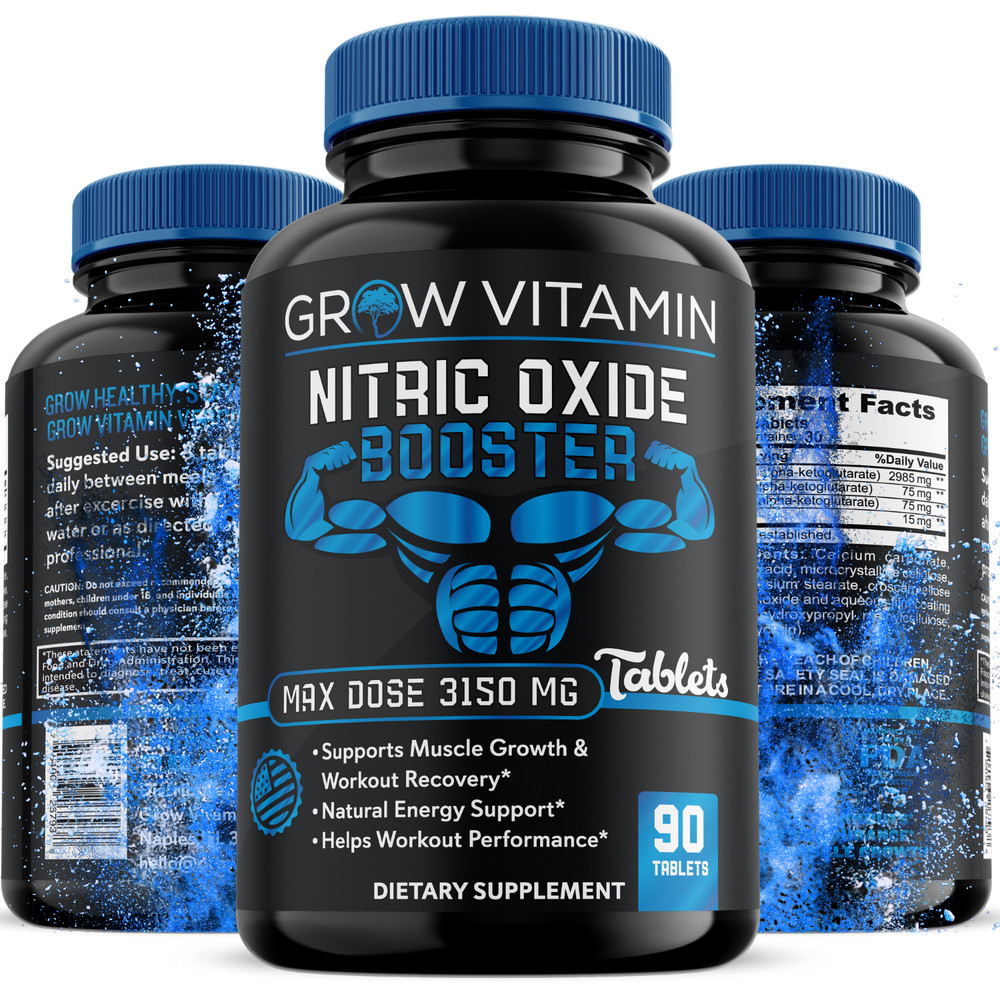 Nitric Oxide - Pre Workout tablets Increase Power, Strength, Energy, Performance