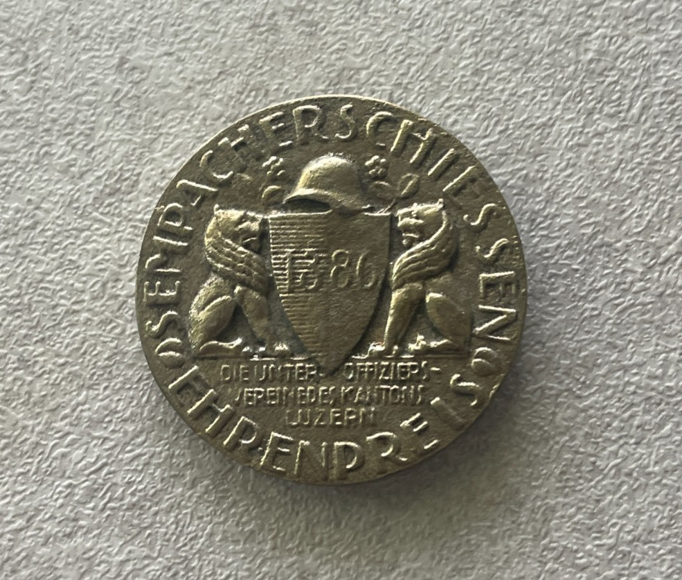 (ND) Luzern Sempach Bronze Swiss Shooting Medal R-897A L2