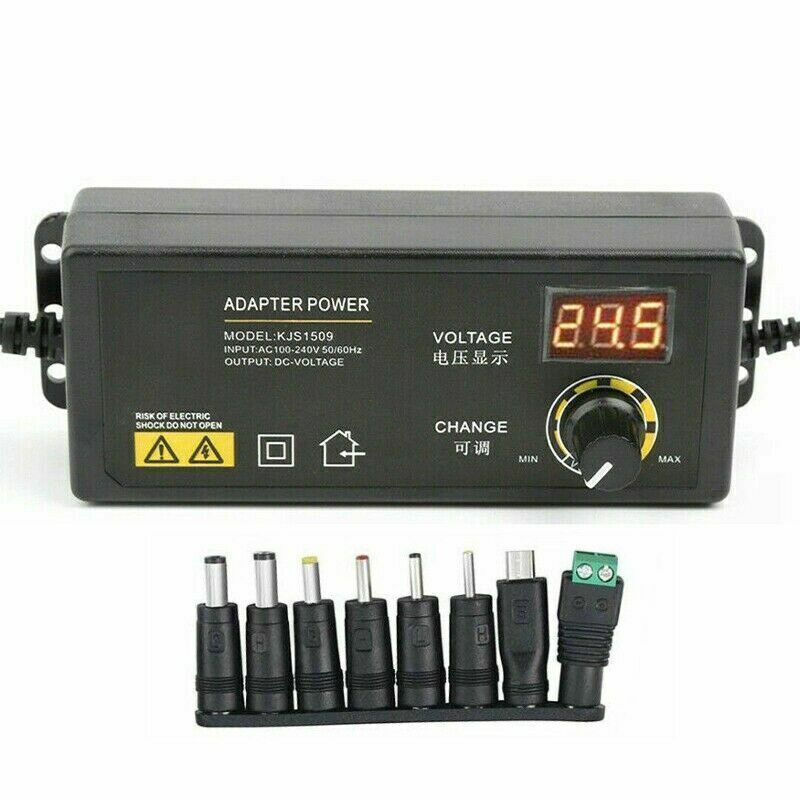1PC Adjustable DC Power Supply Adapter Control Volt Display 3V-24V 2.5A 60WEEaI