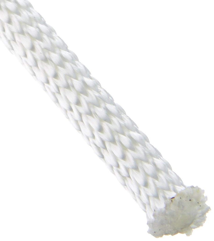 1/4 inch White Dacron Polyester Rope - 500 Foot Spool | Solid Braid - Industr...