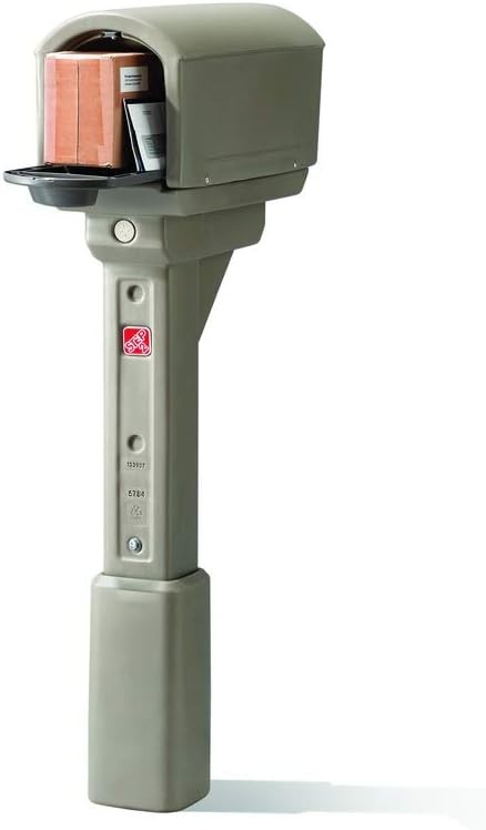 Large Mail Master Express Resin Mailbox & Post Combo Weather Resistant Mocha