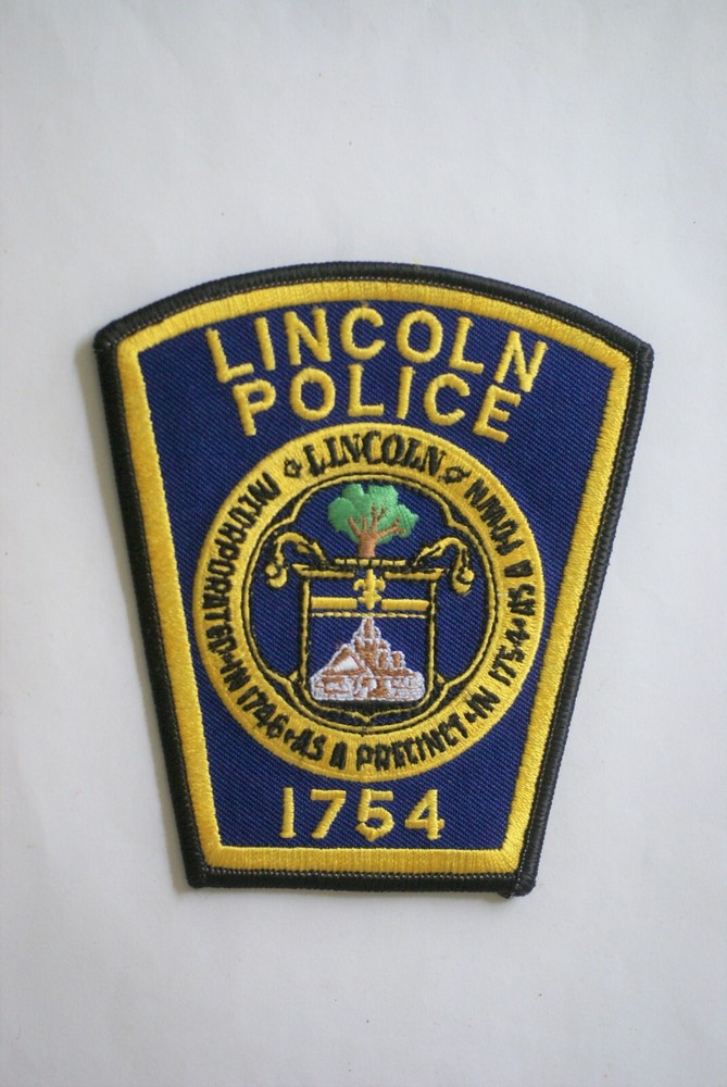 Lincoln Police patch, Massachusetts