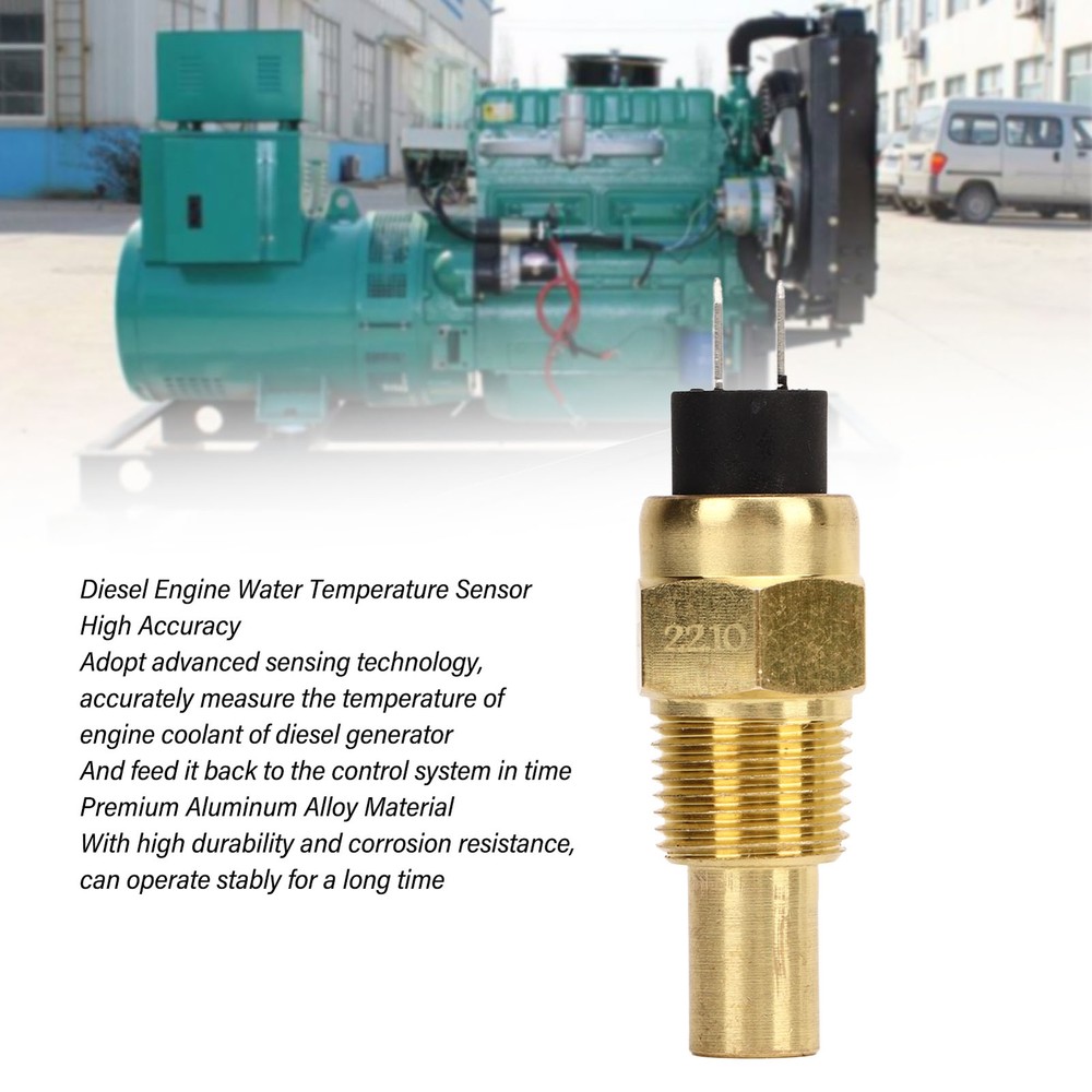 Water Temperature Sensor 3/8NPT Overheating Alarm Engine Coolant Temp Transducer