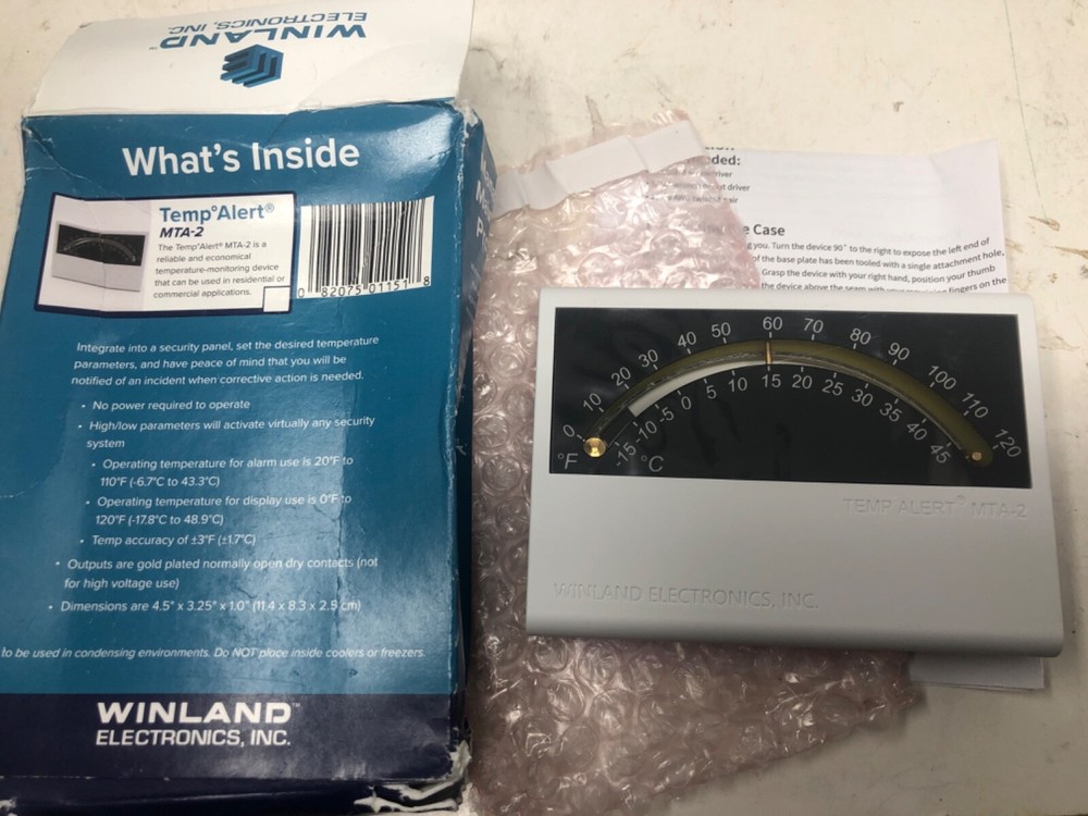WINLAND ELECTRONICS MTA-2 Temperature Alarm Coil Spring Adjustable