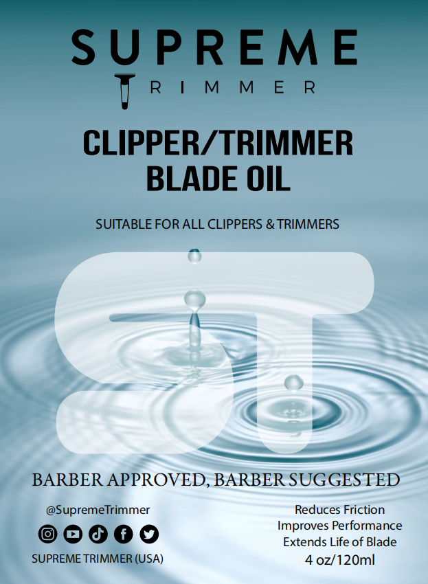 Hair Clipper Blade Oil by Supreme Trimmer for Lubricating Blades, 4FL OZ, STO710