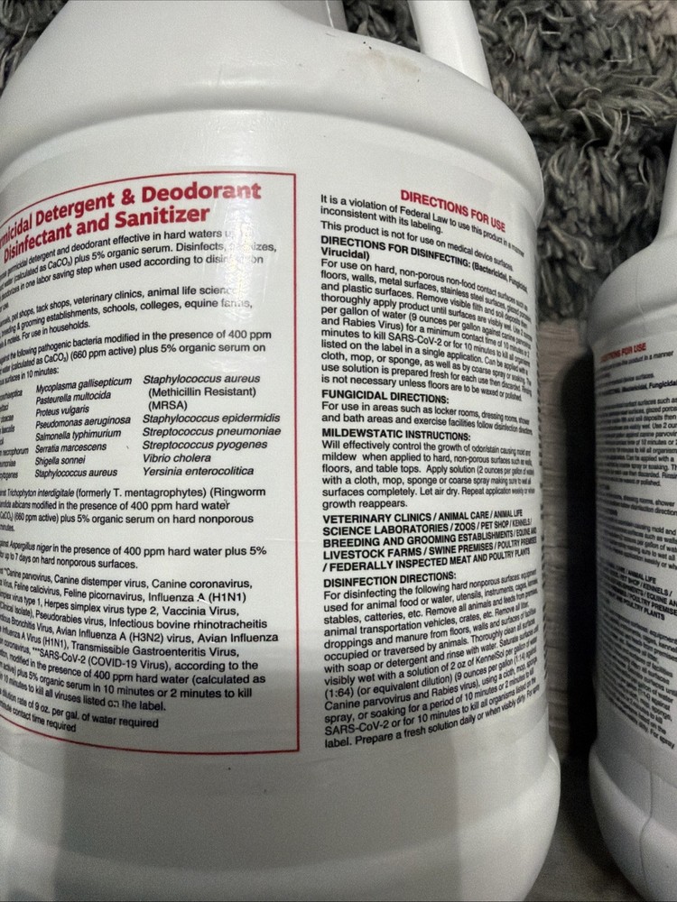 2 Pack KennelSol Germicidal Detergent & Deodorant - 1 Gallon