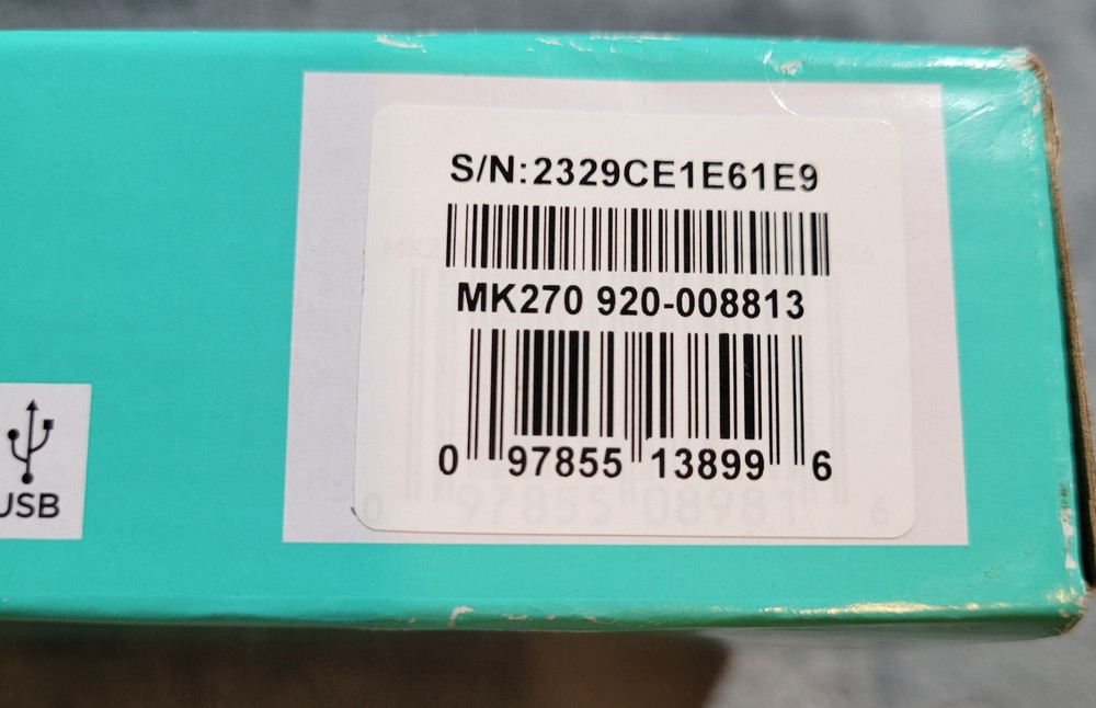 Logitech MK270 Wireless Keyboard & Mouse Combo Black New