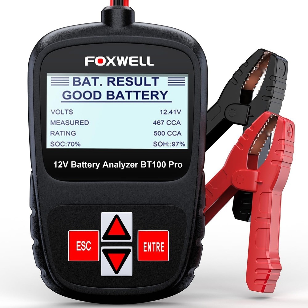 BT100 Pro 12V Battery Tester, 100-1100CCA Digital Battery Analyzer