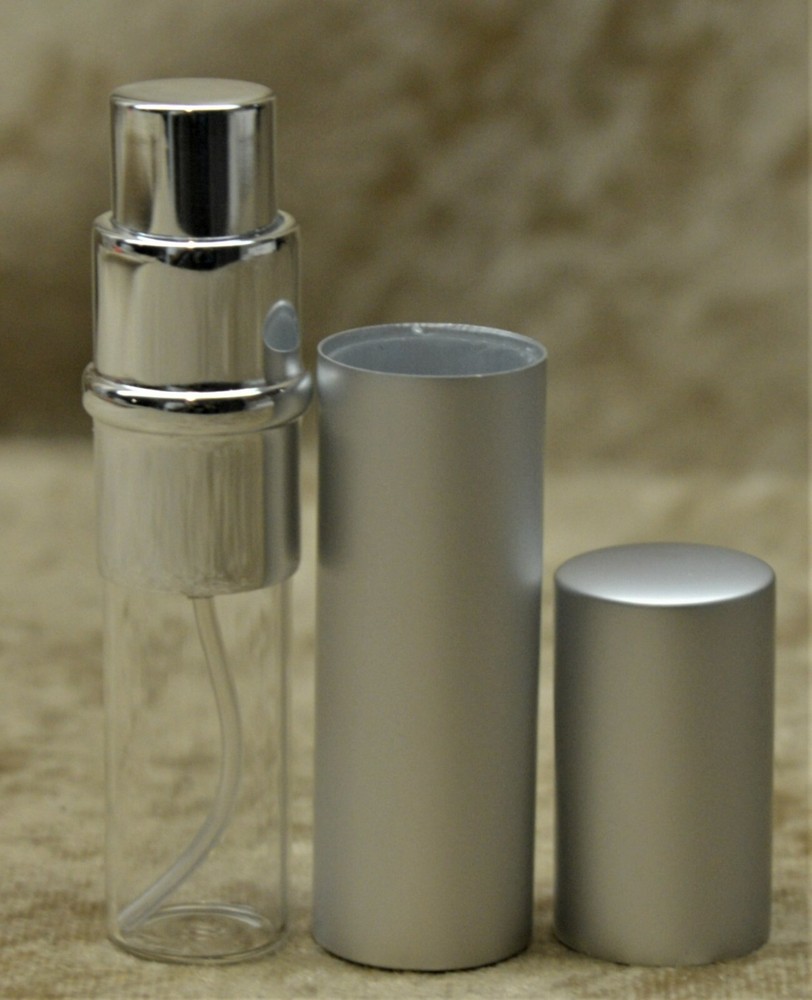 REFILLABLE SILVER SPRAY PERFUME ATOMIZERS 6 ML