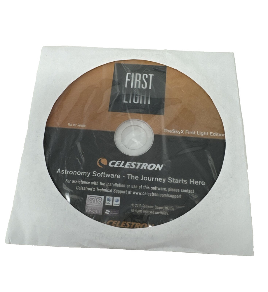 First Light PC CD-ROM ASTRONOMY SOFTWARE CELESTRON SOFTWARE The skyX First