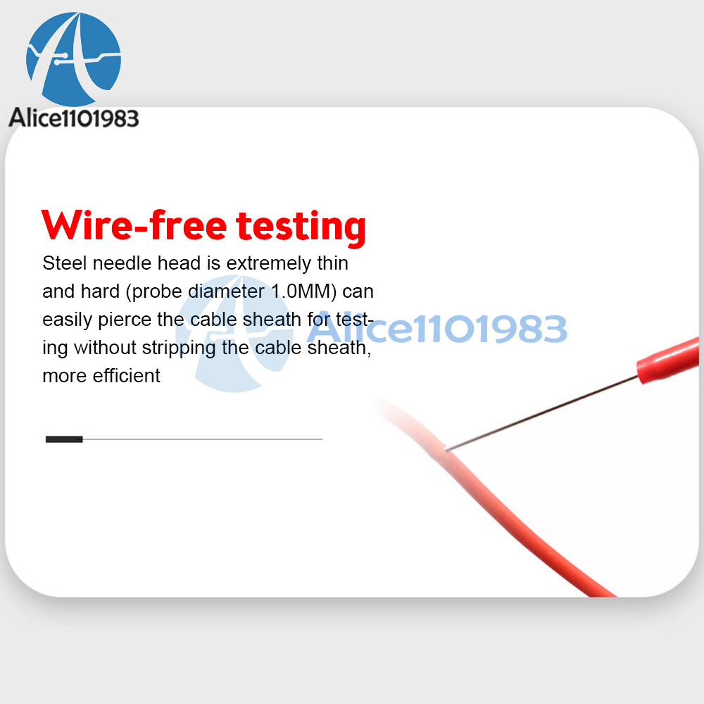 2 Pieces Multimeter Voltmeter Cable Needle Tester Unique Probe Test Lead Cord