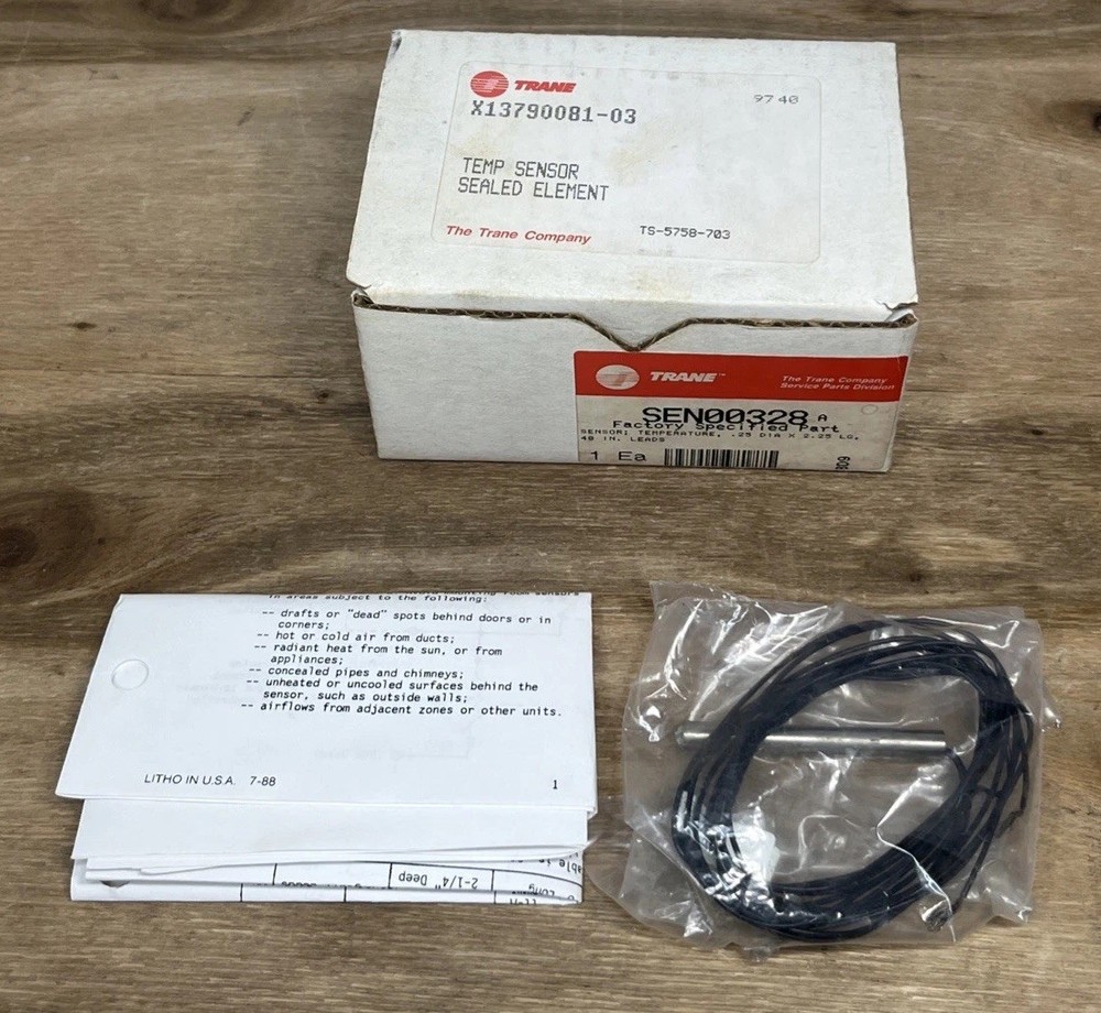 Trane HVAC Temperature Sensor Sealed Element Model SEN00328 A