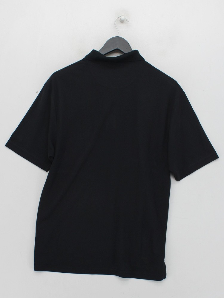 Reebok Men's Polo L Black 100% Polyester Collared Basic