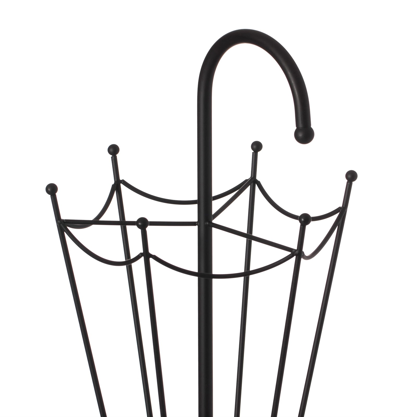 Vintiquewise Black Umbrella Holder Stand Indoor Outdoor Floor Standing Cane Rack