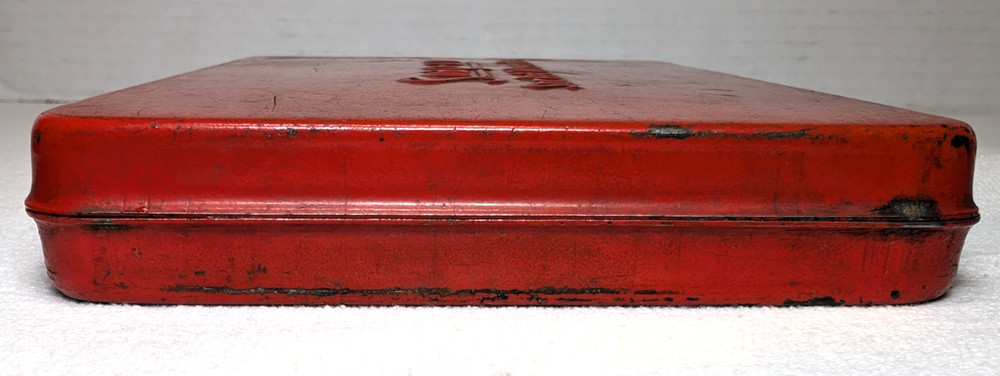 VINTAGE SNAP ON SOCKET WRENCHES EMPTY BOX FOR 1/4 SOCKET SET 8"x5-3/4"x1"