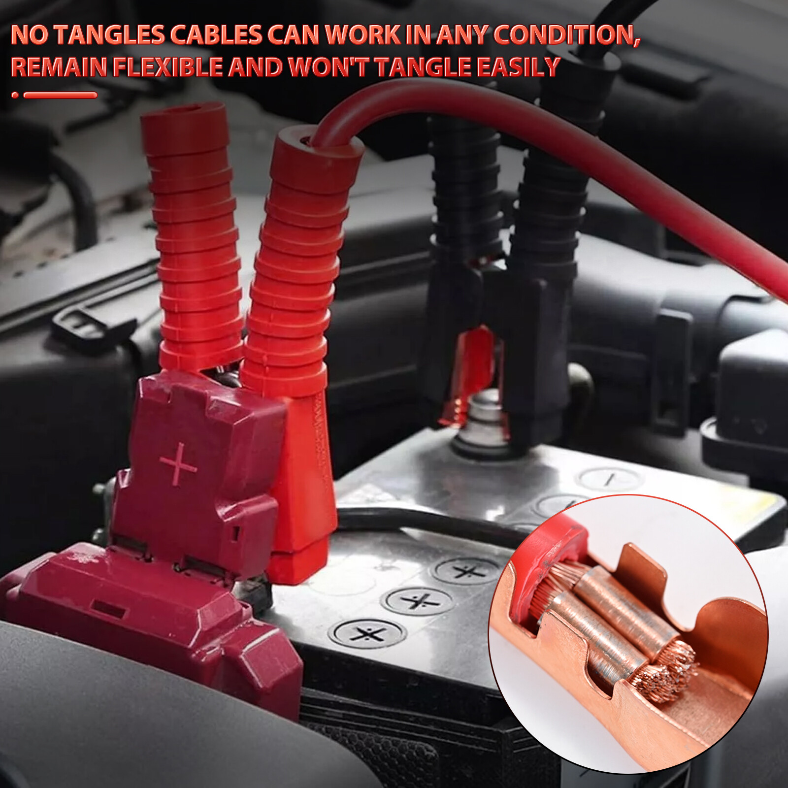 Commercial Grade Jumper Cable HEAVY DUTY Car Battery Booster Kit 4 2 GAUGE 20ft.