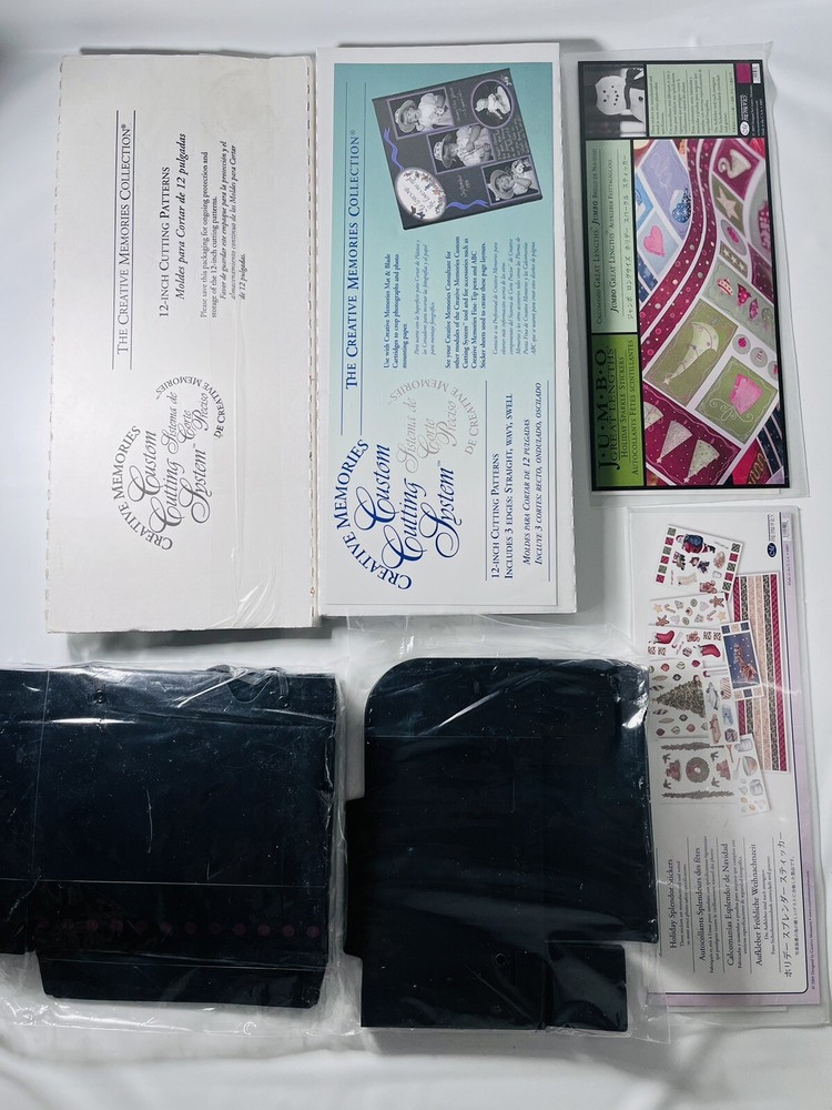 Creative Memories 12” Cutting Pattern Straight-Wavy-Swell Sorting Boxes Stickers