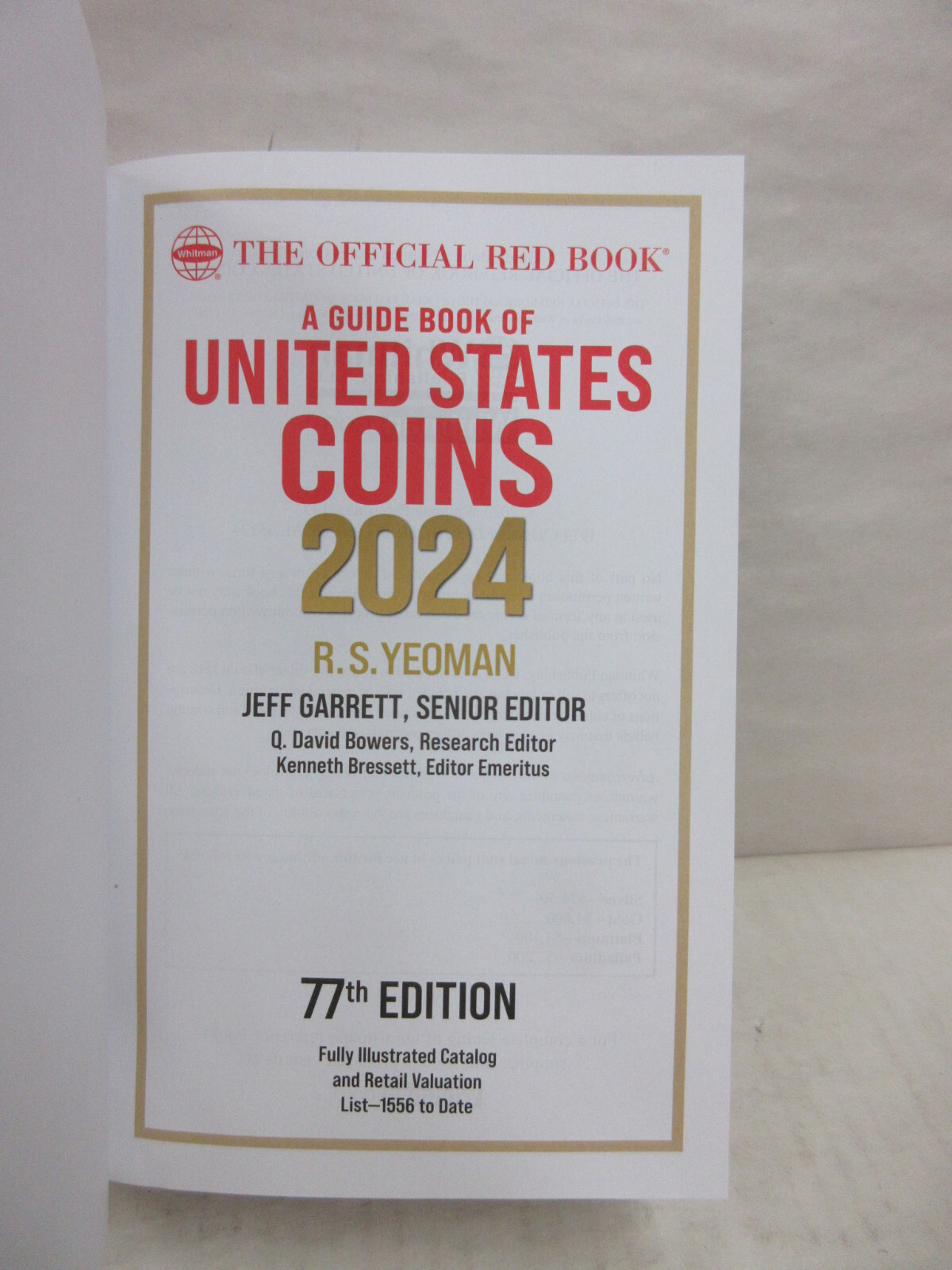 Whitman Red Book 2024 United States Coins 77th Ed Price Guide
