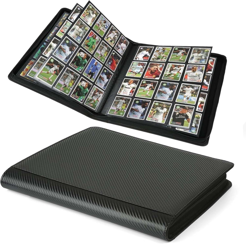 Premium Ringless Trading Card Binder - 1024 Capacity, 16 Side-Loading Pockets pe