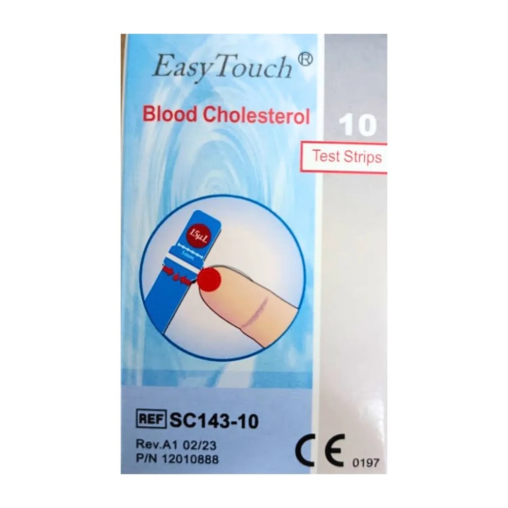 Self Testing EASY TOUCH Blood Cholesterol 1 Box - 10 Test Strips