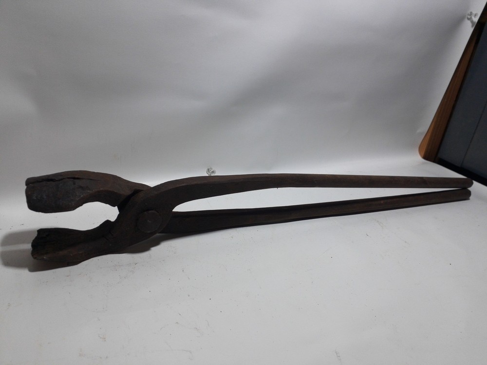 Antique Blacksmith Tongs Large Set