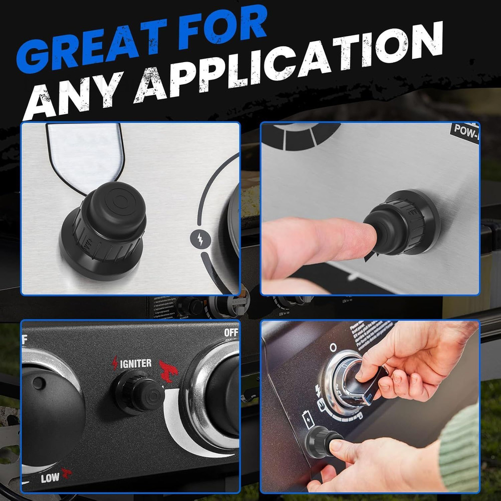Griddle Igniter Knobs Replacement for Blackstone, 4 Pack AA and AAA Battery