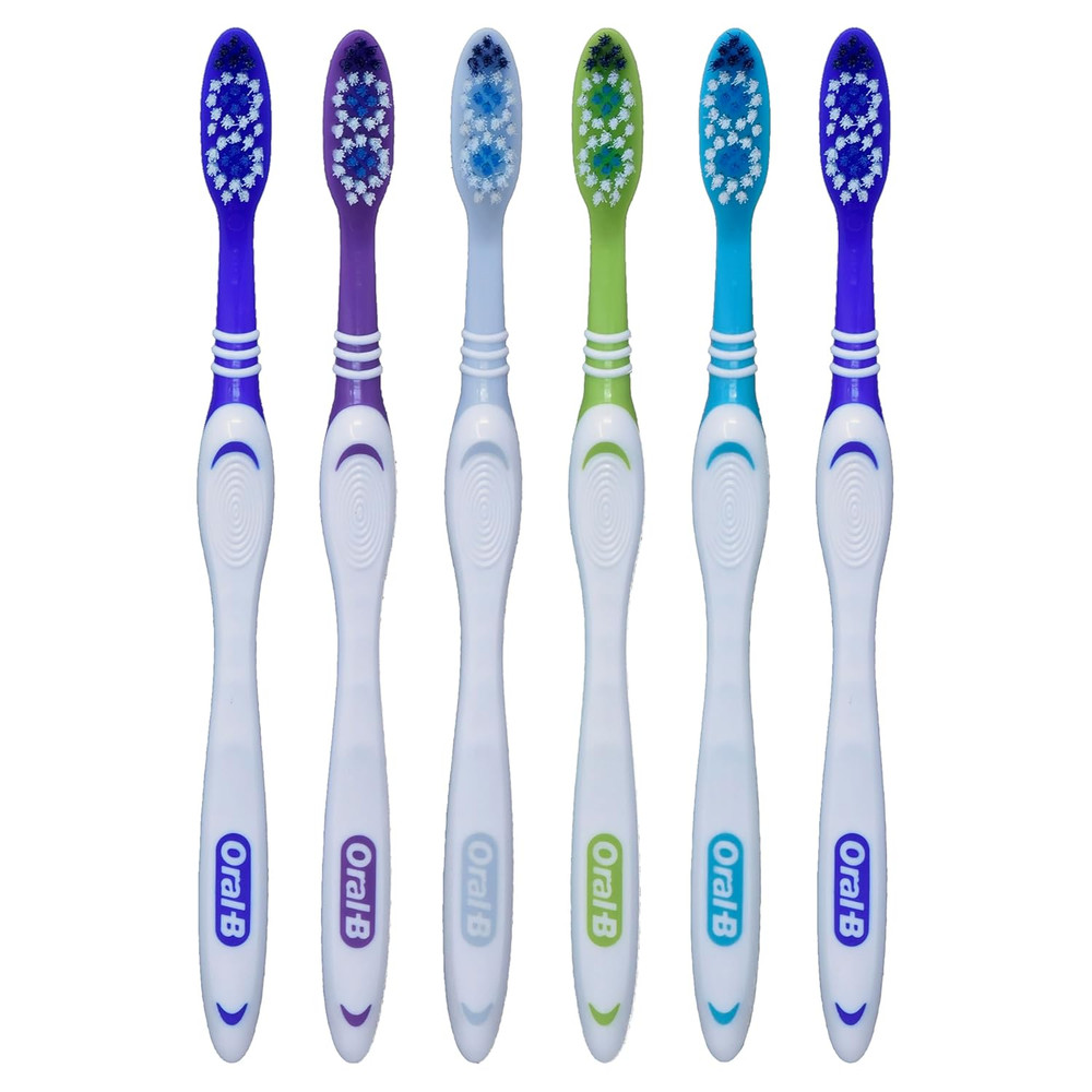 Toothbrush Dual Clean, Medium, 6 Count