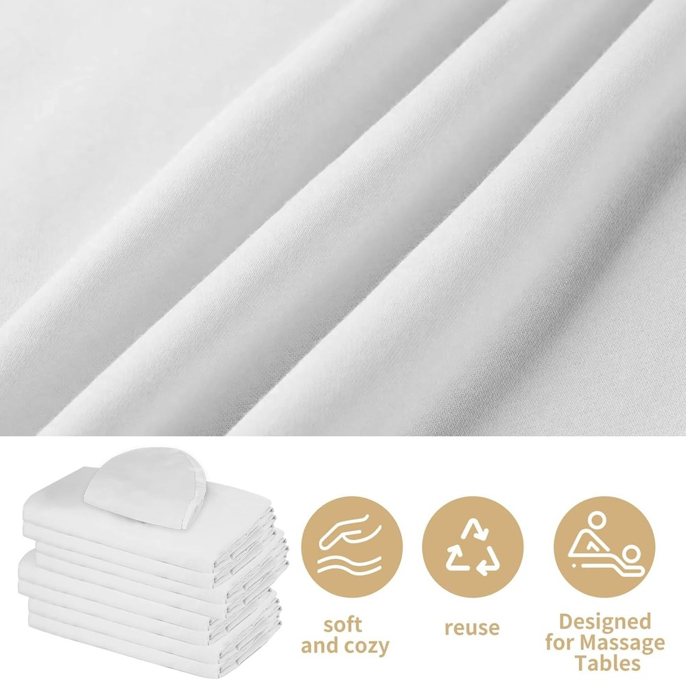 4 Sets Premium Microfiber Massage Table Sheets Set 3 Piece Set Includes