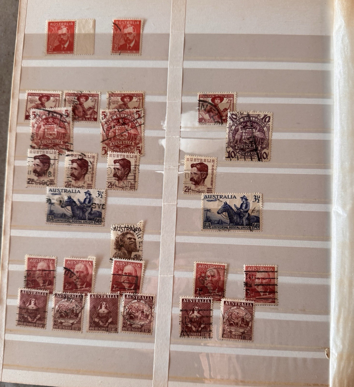 Australia Stamp Album. 1940’s - 70. SG, well populated. Roos, Royalty, Sport…