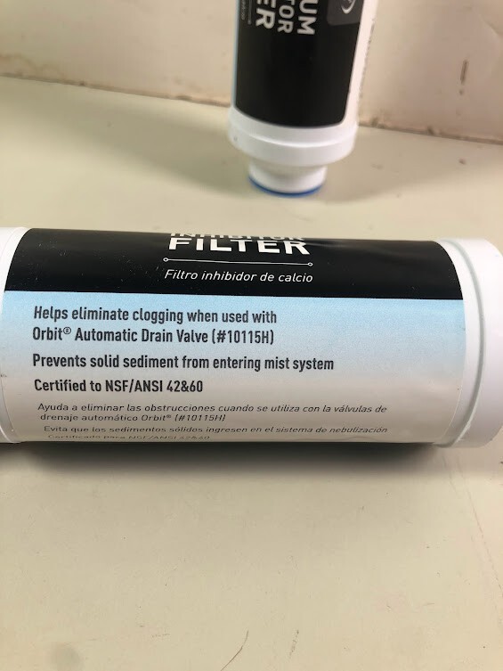 Orbit 2 Pack Universal Inline Calcium Inhibitor Misting Filter 10109W