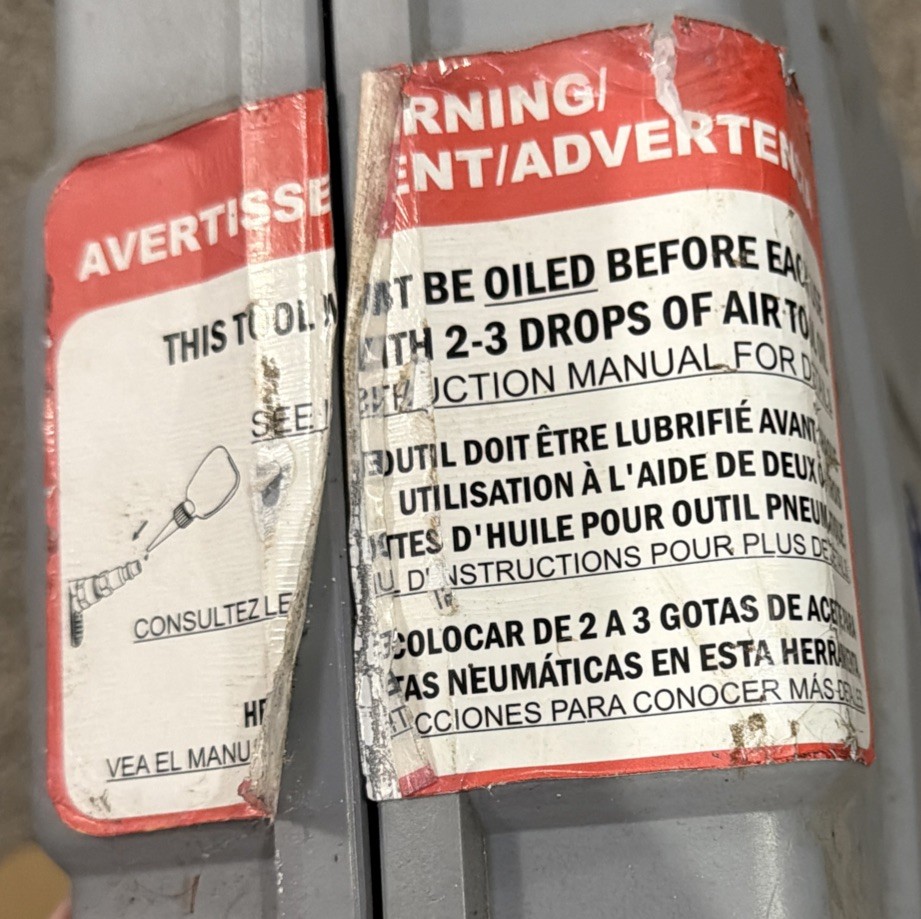 Kobalt Pneumatic Air Tool Kit - Impact Driver Hammer, Rotary- Missing tools