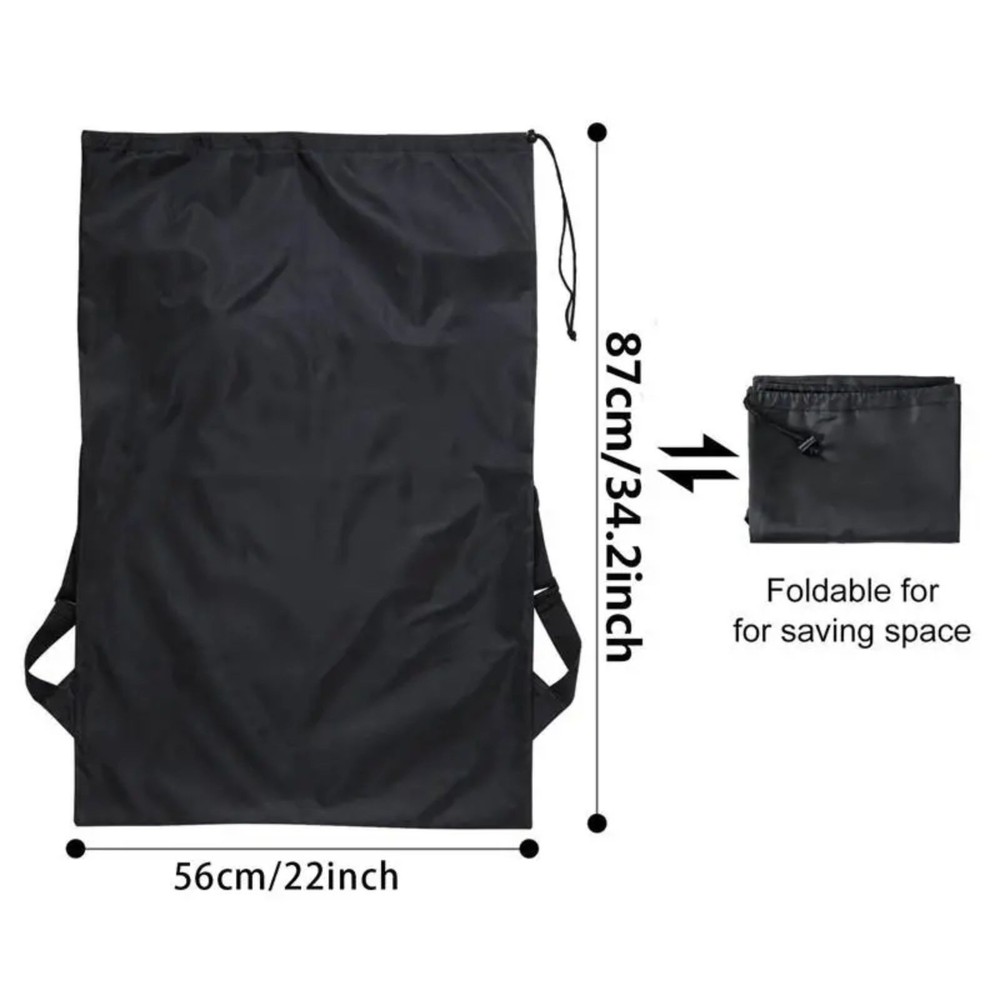 Extra Large Laundry Bag Backpack Heavy Duty Washing Clothes Drawstring 56x87 CM