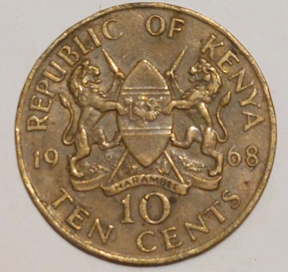 Coin Kenya: 10 Cent 1968