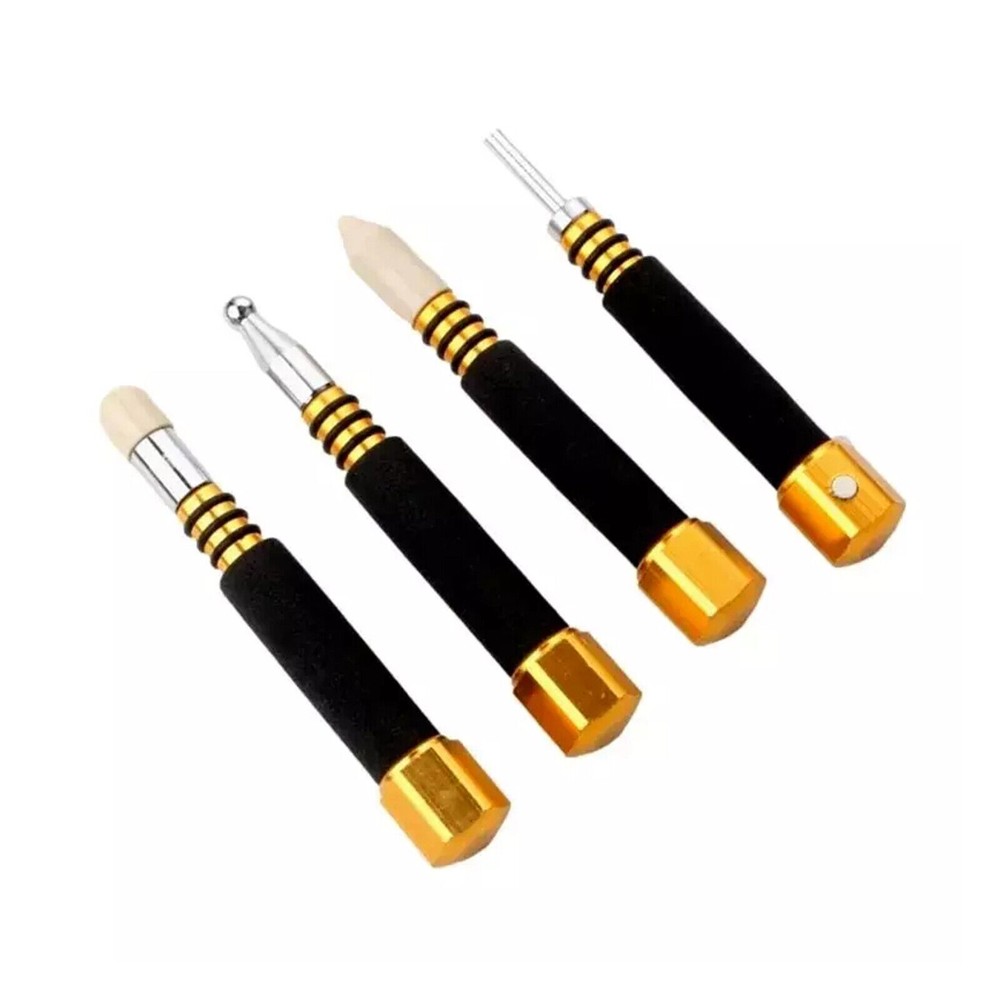 PDR Dent Repair Knockdown Tapper Tool Set 4pcs Aluminum with Replaceable Tips M6