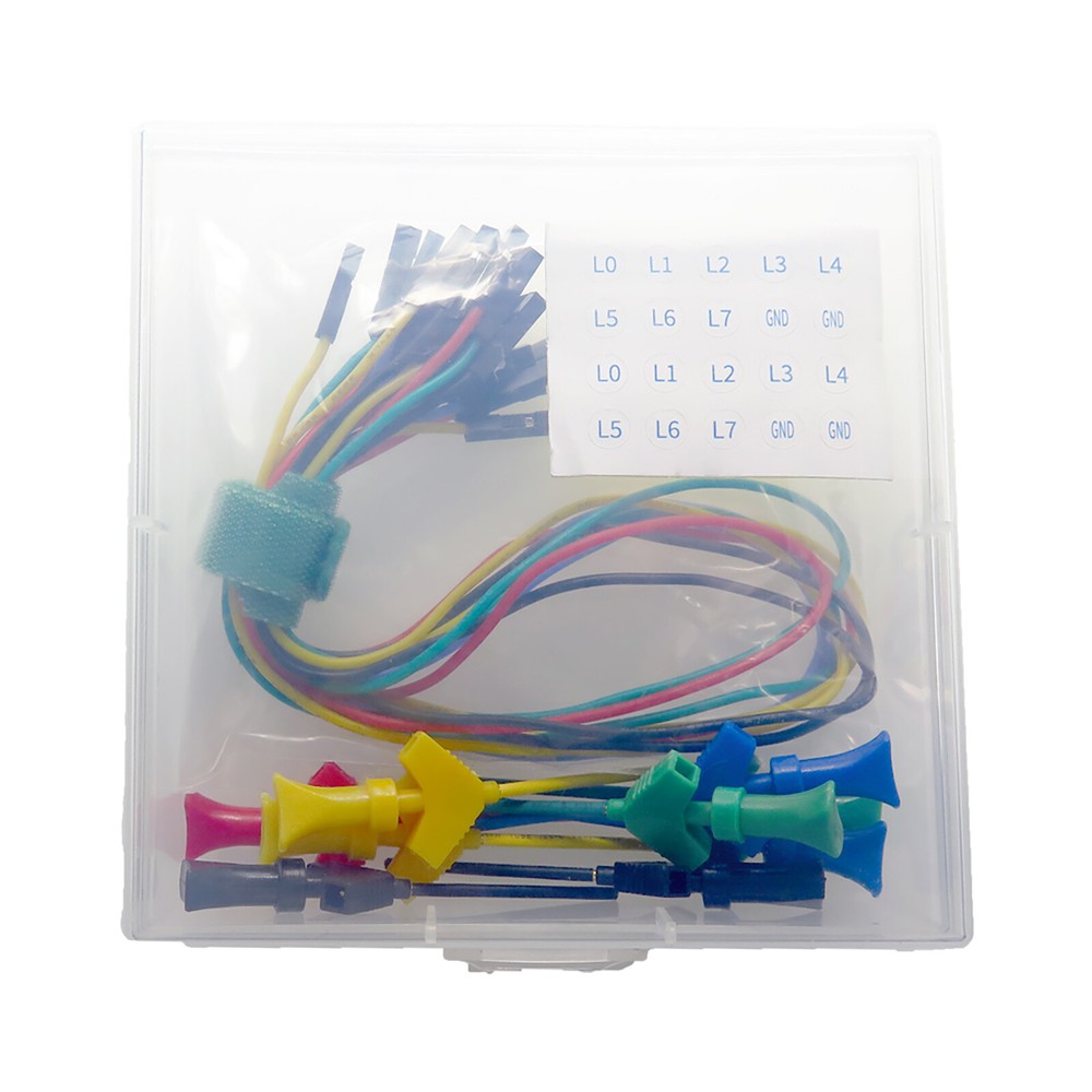 10PCS Mini Grabber SMD IC Test Hook Clip Silicone Jumper Wire for Logic Analyzer