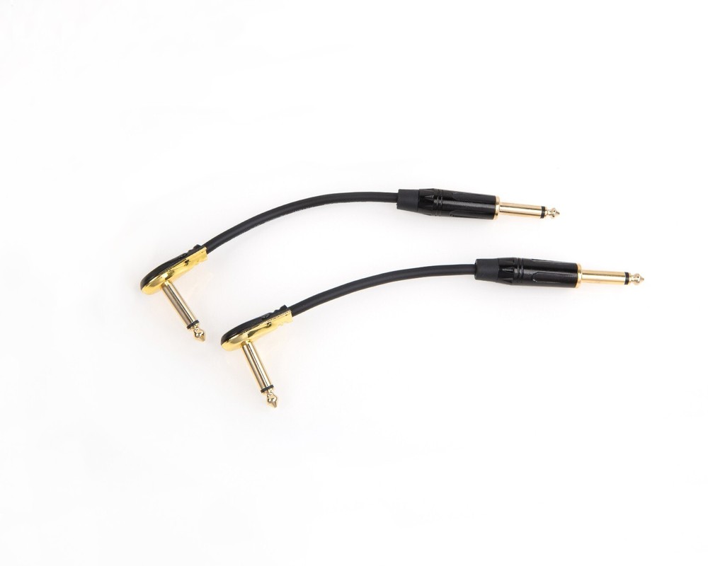 2-Pack Mogami 2524 Pedal Effects, Single Angle Patch cable Gold connectors