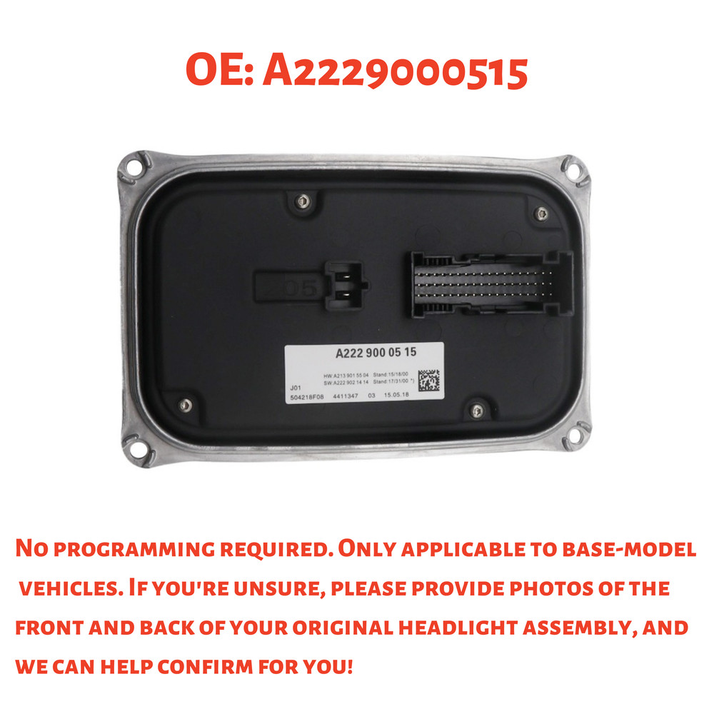 Headlight Driver Control Module Unit For MERCEDES BENZ E300 E400 A2229000515