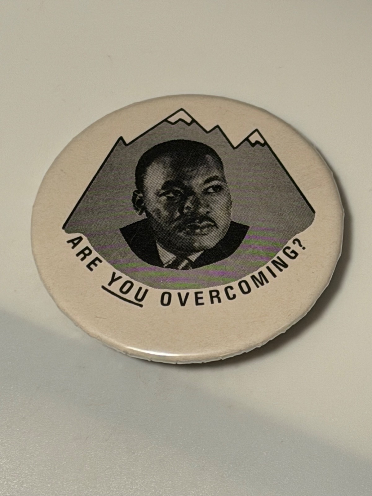 Martin Luther King Jr. Are You Overcoming? civil rights pin
