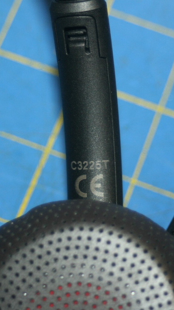 Plantronics C3225T Wired Headset w/ Adjustable Mic In-Line Controller USB, C3200