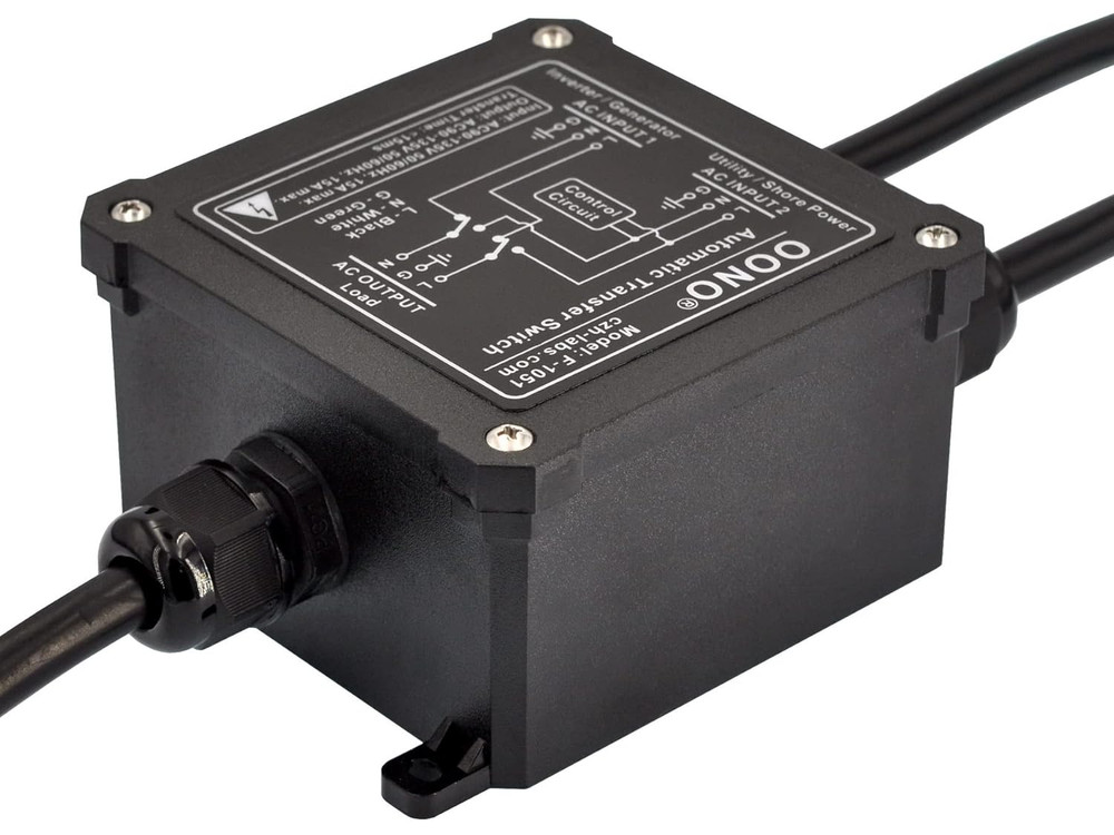 AC120V 15Amp Automatic Transfer Switch, ATS Auto Transfer Switch