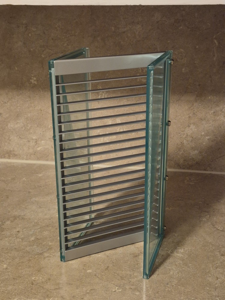 11" CD Storage Tower Holder holds 20 CD's - Acrylic/Plastic Vertical Horizontal
