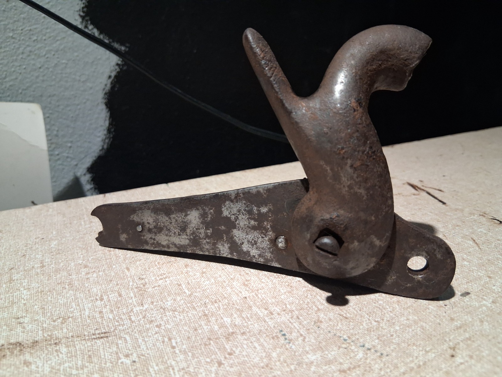 Antique Musket Rifle F.J. Malherbe? Hammer Lock Plate & Trigger Guard Assembly