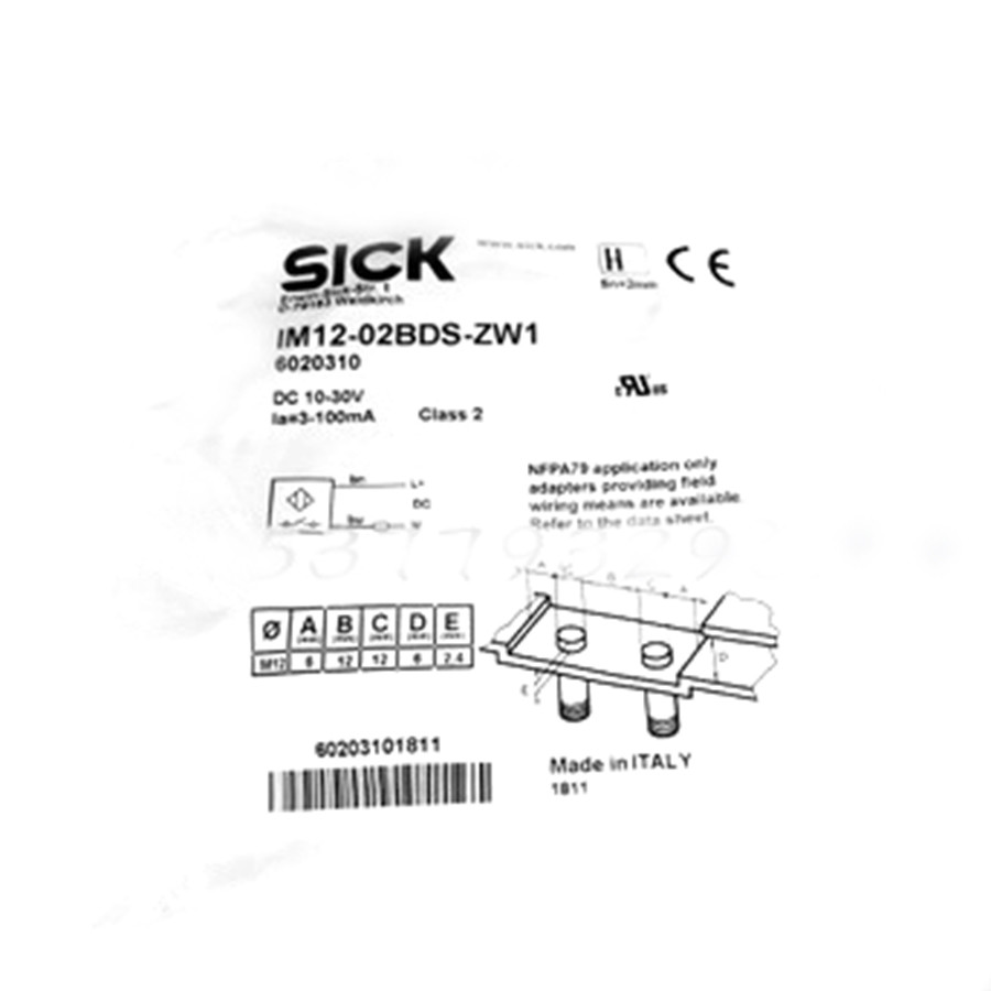 SICK IM12-02BDS-ZW1 Cylindrical thread design New
