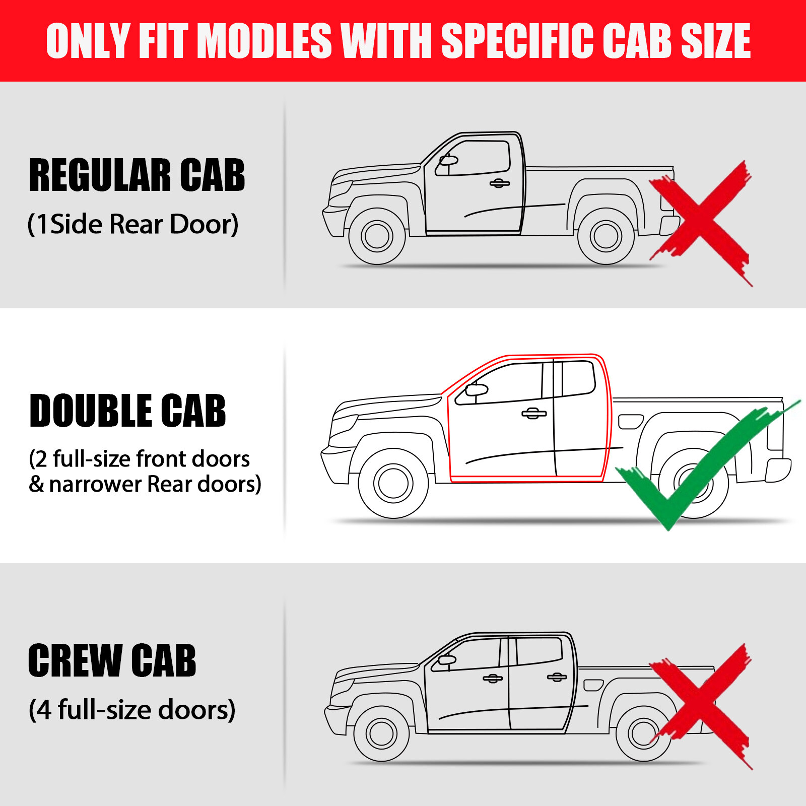 For 05-23 Toyota Tacoma Access Cab 3" Running Boards Side Step Truck Bar BCTA