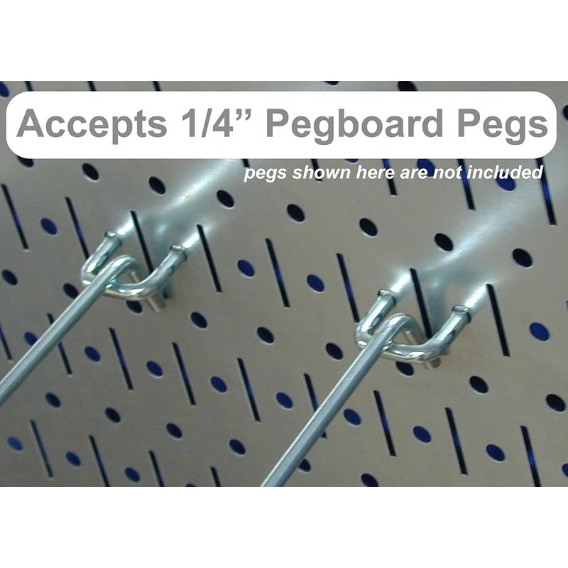 Metal Pegboard Value Pack Horizontal Storage Organizer Easy Install Tool System