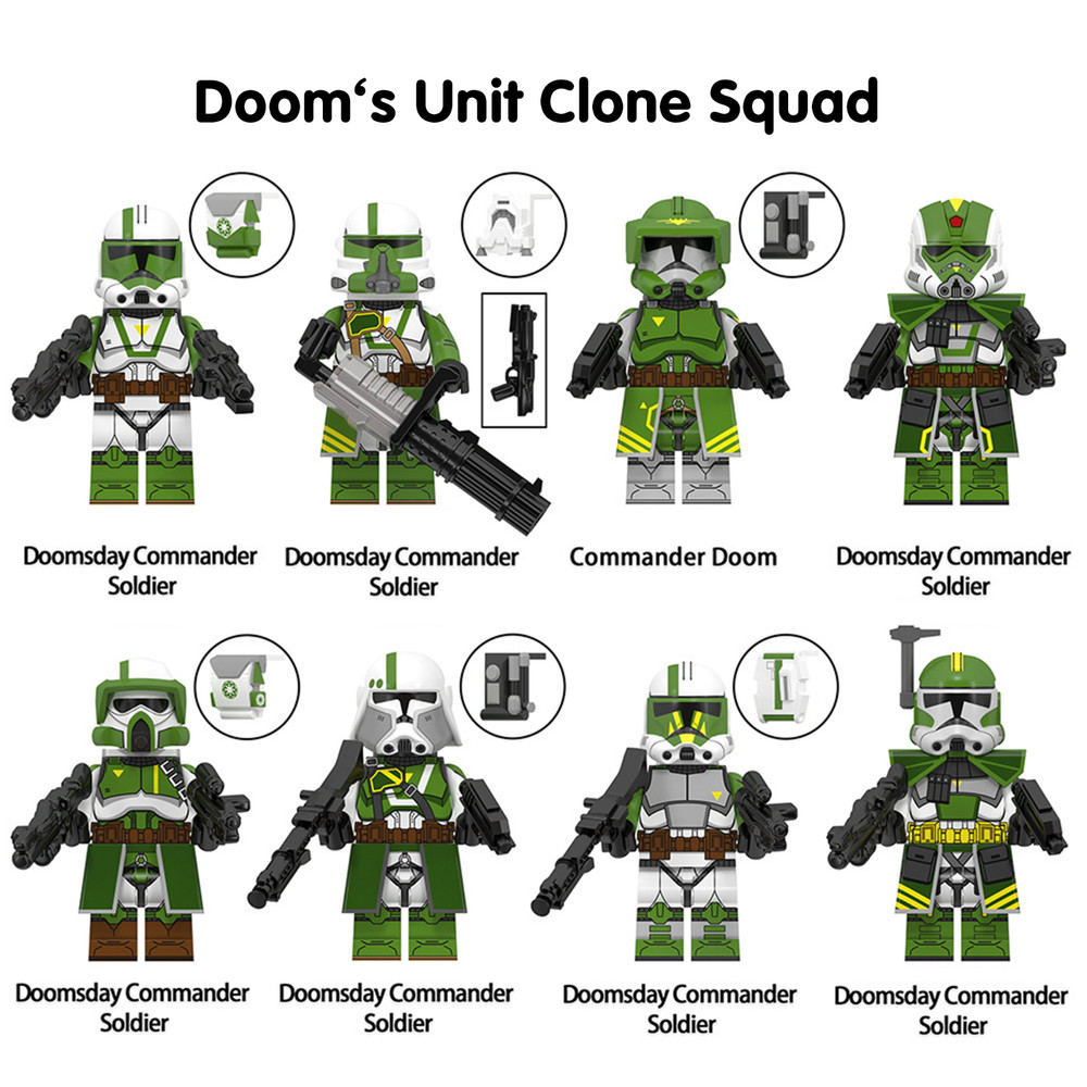Star Wars Doom Unit Clone Squad Custom Minifigure for gift 2 inch 8 pack