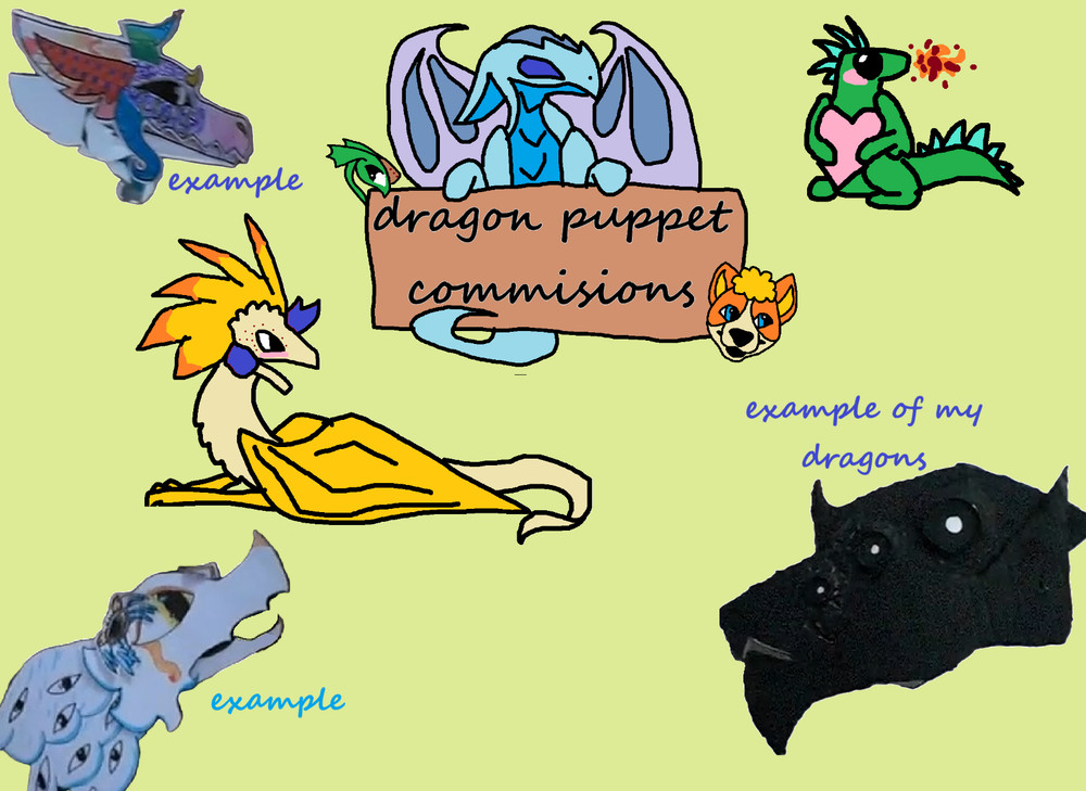 paper dragon puppet commisions