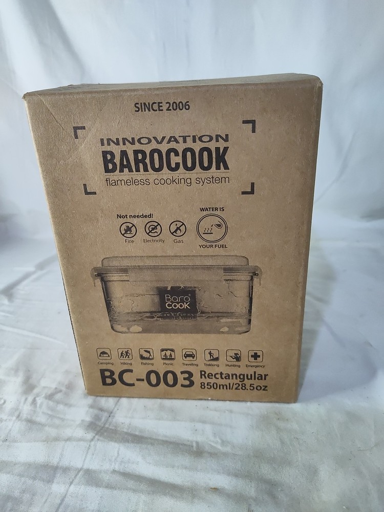 Barocook BC-003 Rectangular Flameless Cookware System 28.5 Oz Camping